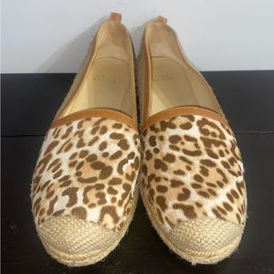 Stuart Weitzman ‘The Camping’ Espadrille Flats - Leopard Calf Hair - Wmns Sz 9.5